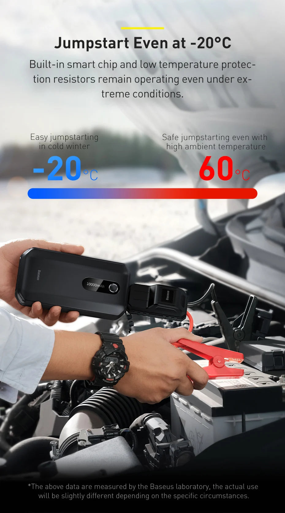 Baseus Car Jump Starter Power Bank 2000A / 1000A 12V Portable Battery Charger Auto 12V Emergency Booster Starting Device