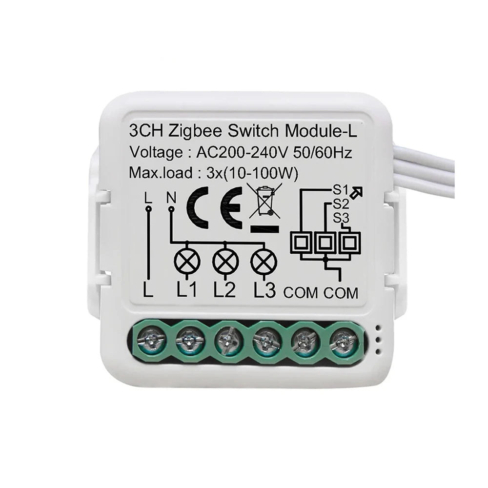 Smart Home Devices ODM OEM Wall Mount Tuya App Control Zigbee Switch Module Trigger Relay Without Neutral Line