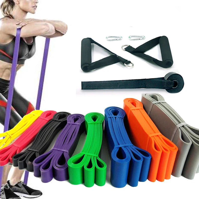 Heavy Duty 5-Set Latex Resistance Band Pull Assistance Exercise Stretch Fitness Bands for Power Lift & Stretching
