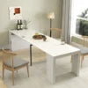 Modern Multifunctional Extendable Dining Table With Outlet Space Saving Expanding Table with Storage Party+Weddings+Meetings