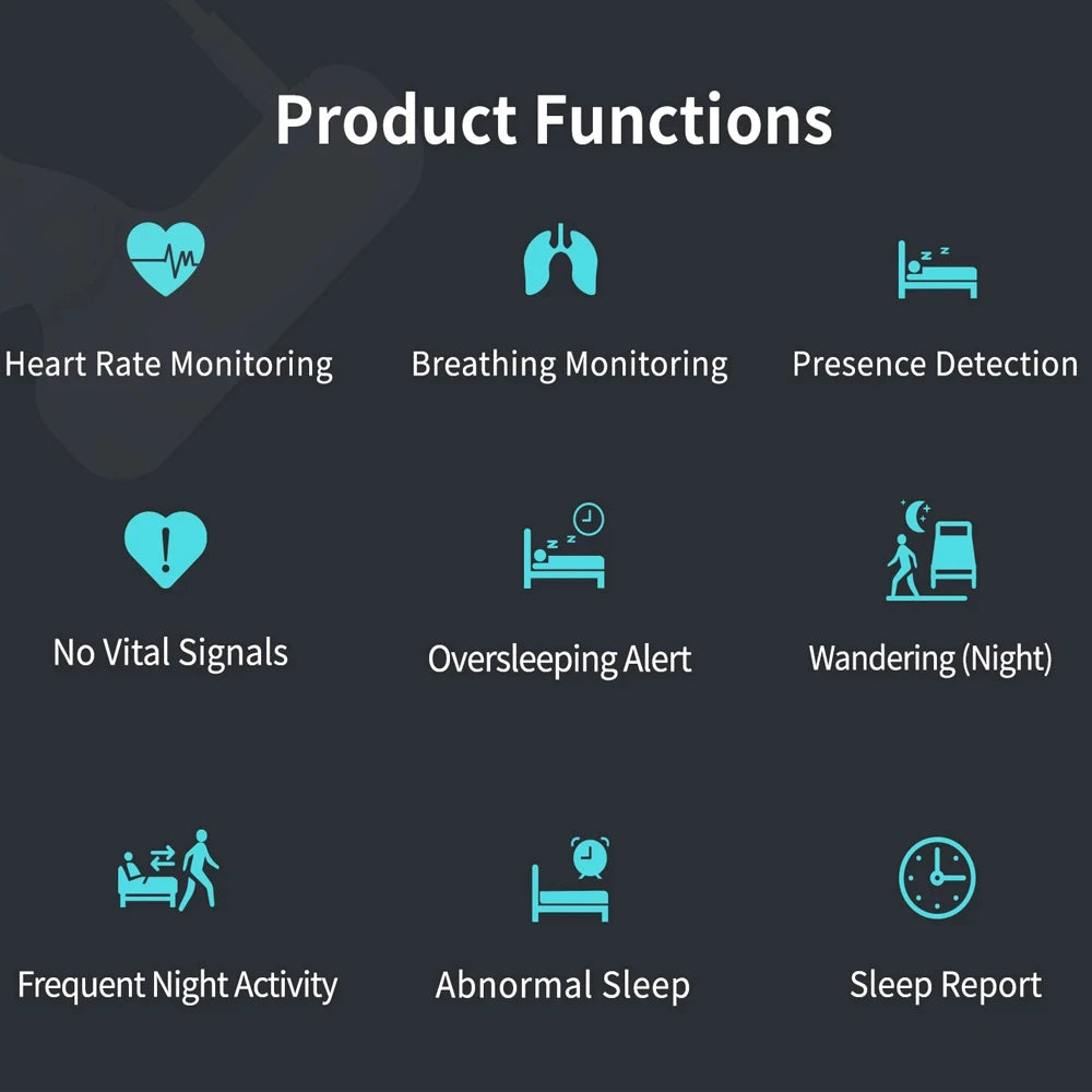 2024 New Product 24ghz Millimeter Wave radar Wifi Respiratory Sleep Sensor for Sleep Tracking Health Monitoring