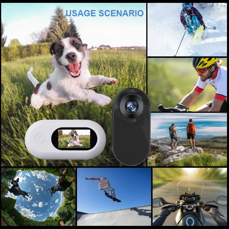 Portable Animal Mini Cat Dog Pet Collar Action Sport Wearable Camera Mini Magnetic Thumb Action Camera