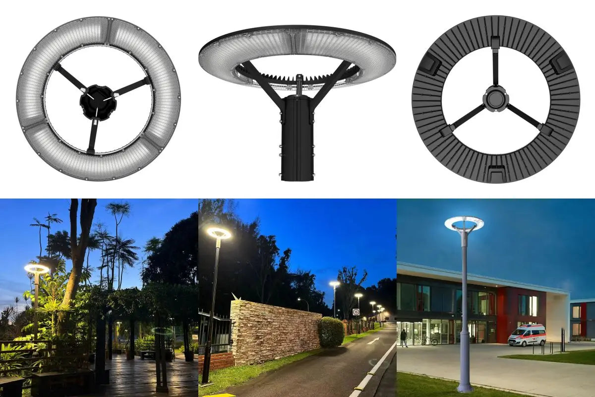 High Brightness 100W LED Garden Light 150LM/W Die Casting Aluminum Housing IP65 Waterproof  Outdoor Post Top  Light