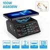 EONLINE 3D Nine Tailed fox 100W QCPD3.0 USB Charger Wireless Chargers Quick Charge 8 Port Fast Charger Charging Station for IPho