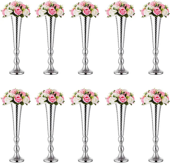 Factory Price Wedding Decorations Gold Iron Vase Pillar Indoor Greek Vases Artificial European Arrangement for Anniversary
