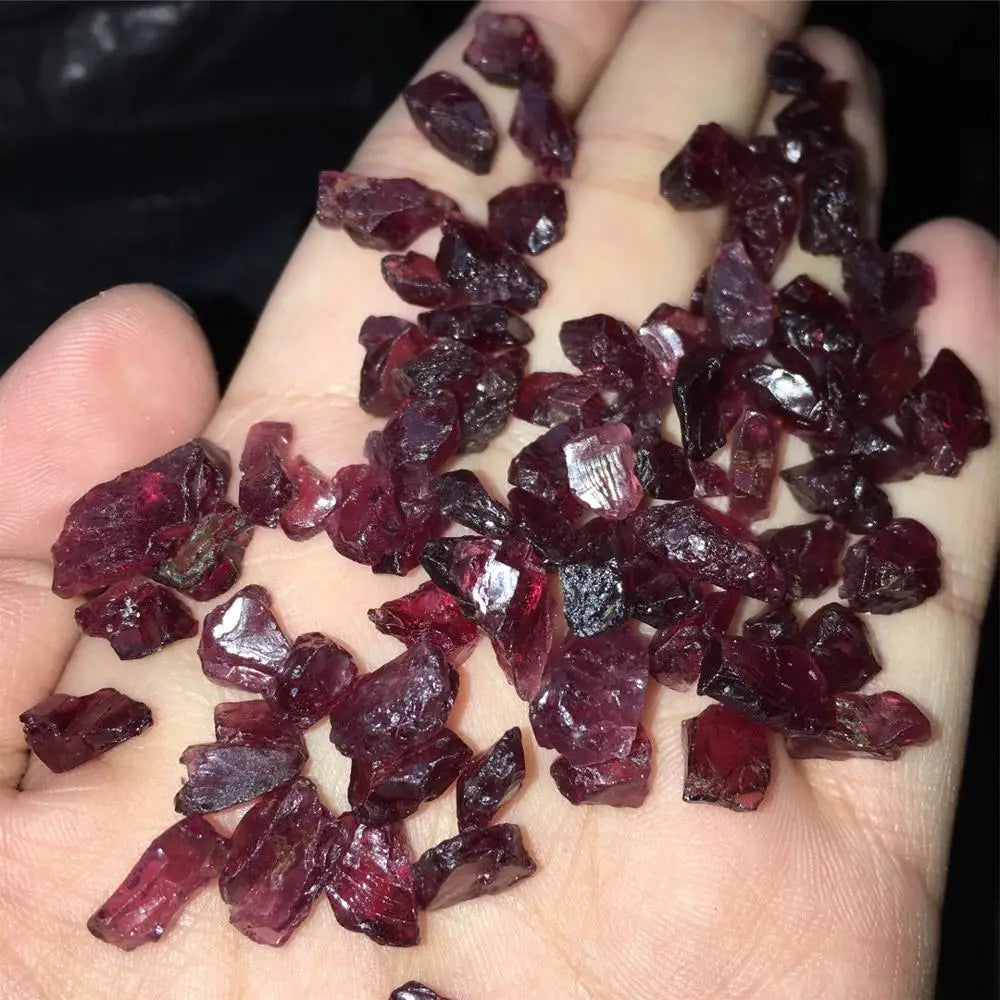 gemstones natural garnet tumbled stones gemstone rough mineral crystals garden aquarium decoration