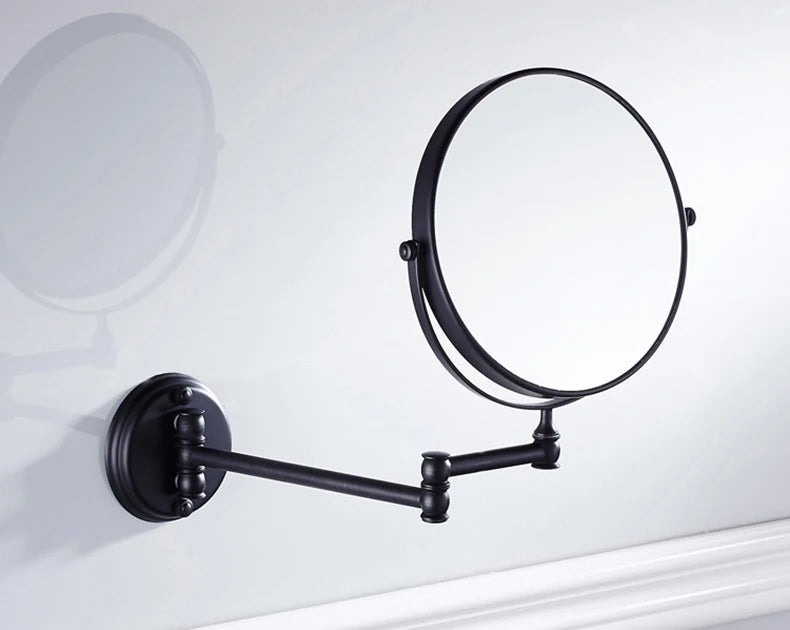 Bathroom Accessories Makeup Mirror Bath Mirror Antique Bronze Wall Mounted Magnifier Bathroom Mirrors Bathroom Hardware-80290