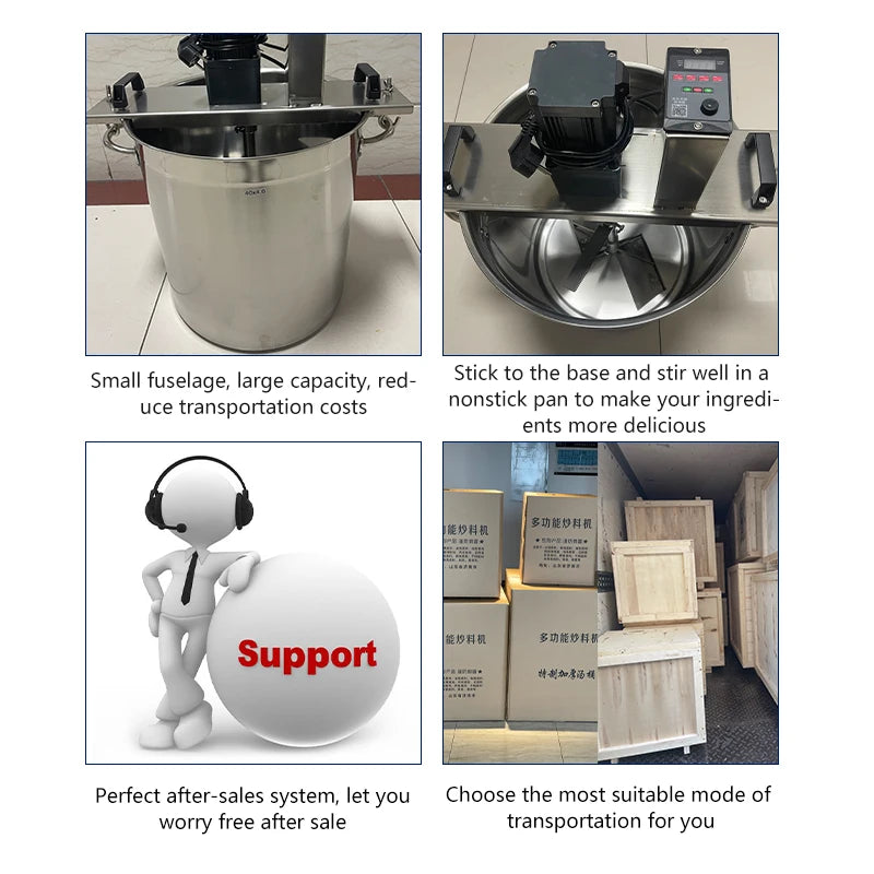 Cooking Mixer with Fully Automatic Brushless Motor, Small Commercial Mixing Pot, Sauce Seasoning and Jam Mixer