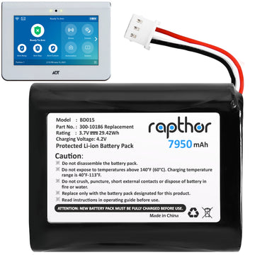 Rapthor 7950mAh Replacement Battery 300-10186 for ADT Command Smart Security Panel 3.6V / 3.7V / 4.2V 29.42Wh
