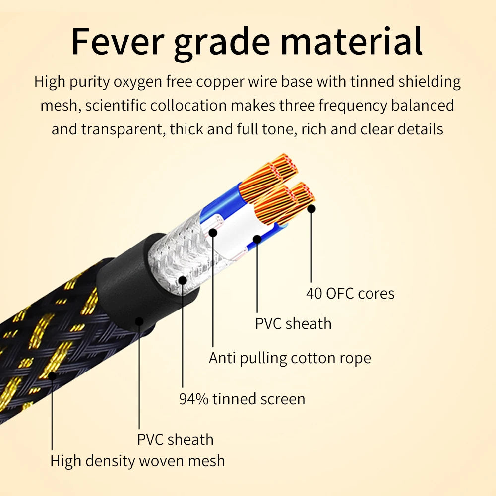 YYAUDIO Hifi USB Cable DAC A-B C-B C-C A-C Digital Audio High Quality OFC Silver Plating Type A to Type B Hifi Usb Typec Cable