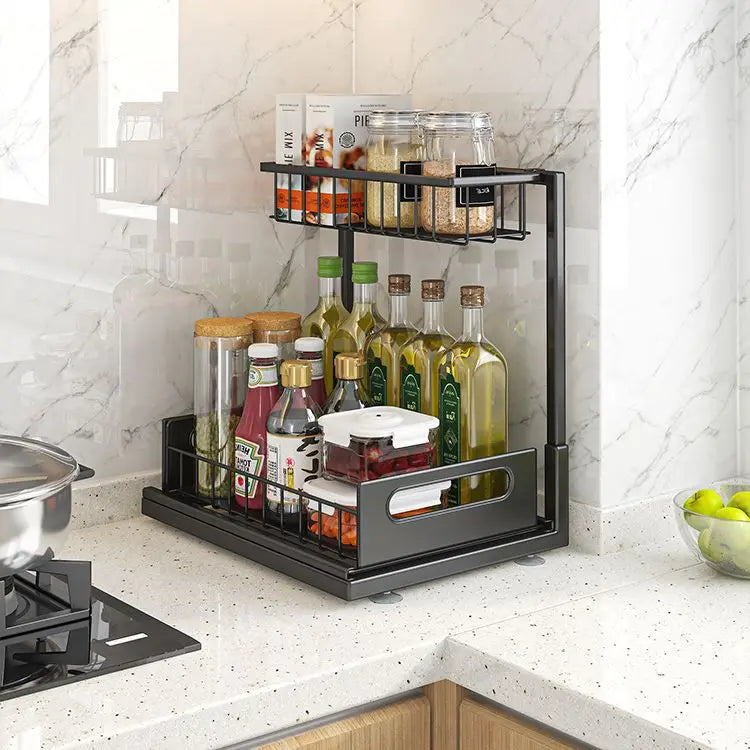 Caddy Garage Bathroom Drawer Organizer Utensils Small Cabinet Basket Stand Kitchen Container Under Sink Organizers and Storage