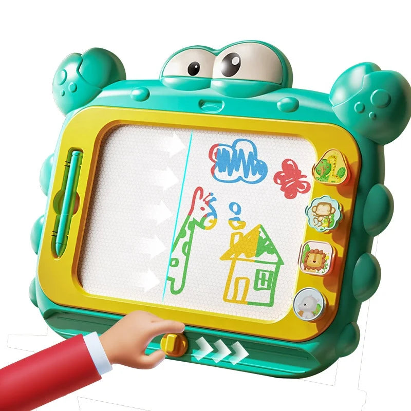 Kids Oversized Drawing Board Magnetism Writing Pad Geometry Seal for Toddlers 2-4 Years Old Graffiti Toy Baby Drawing Tray Table