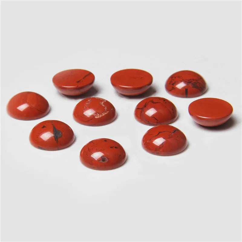 4/6/8/10/12/14mm Natural Stone Cabochon Round Semi-precious Cameo Fit DIY Ring Earring Bracelet Jewelry Making Finding 10pcs/lot
