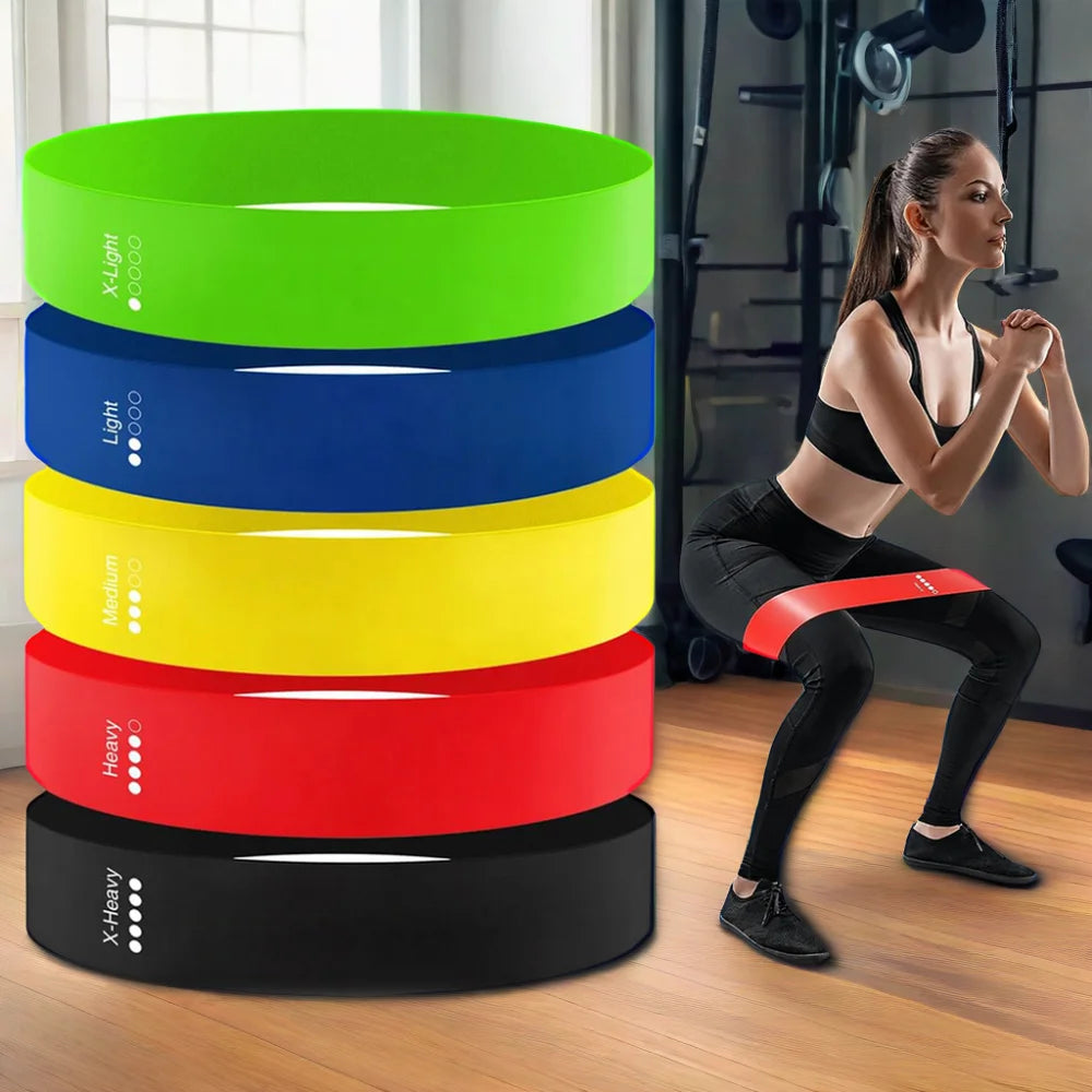 Latex Resistance Loop Band Set for Home Workout Gym Mini Exercise Bands for Legs Butt Fitness Bands for Women Men