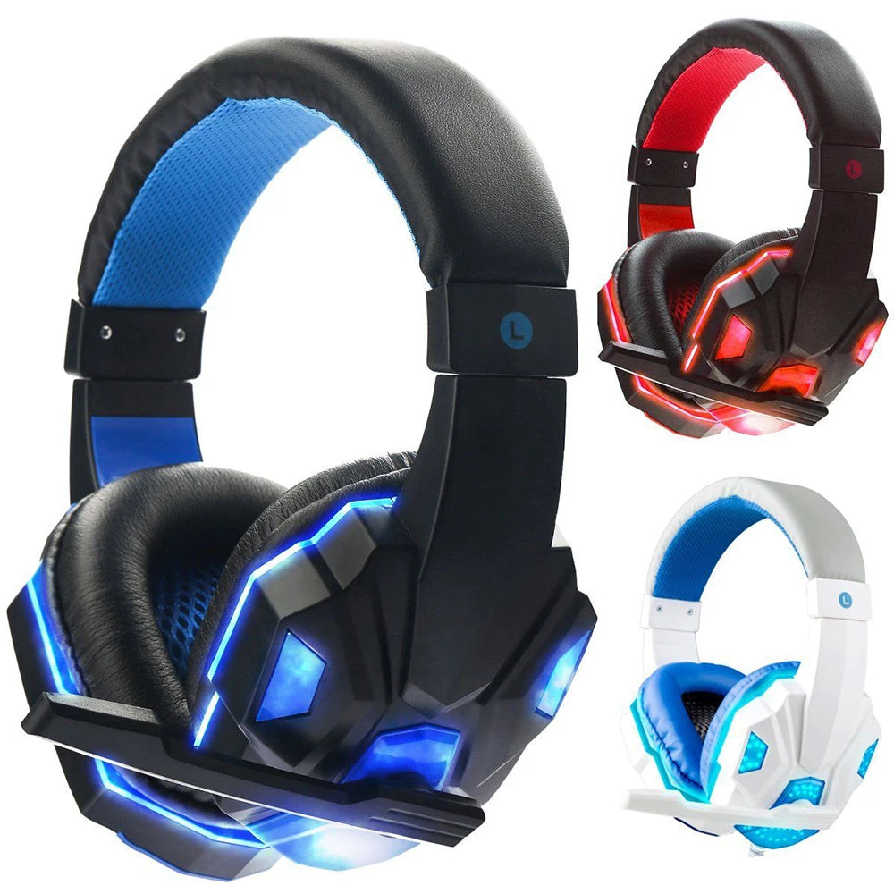 Wired Headphones Gaming Headset for PS4 PS5 Xbox Smartphone PC Laptop 120° Adjustable Noise Cancelling Microphone Gamer Headsets