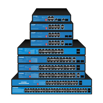 Professional PoE Switch Factory 4/8/10/16/24/48 Port 100M or Full Gigabit Network Switch Original Manufacturer for CCTV Security