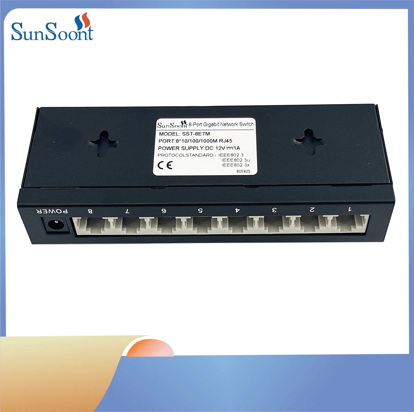 DC12v 8 Ports 1000Mbps Network Switch in Hot Sale