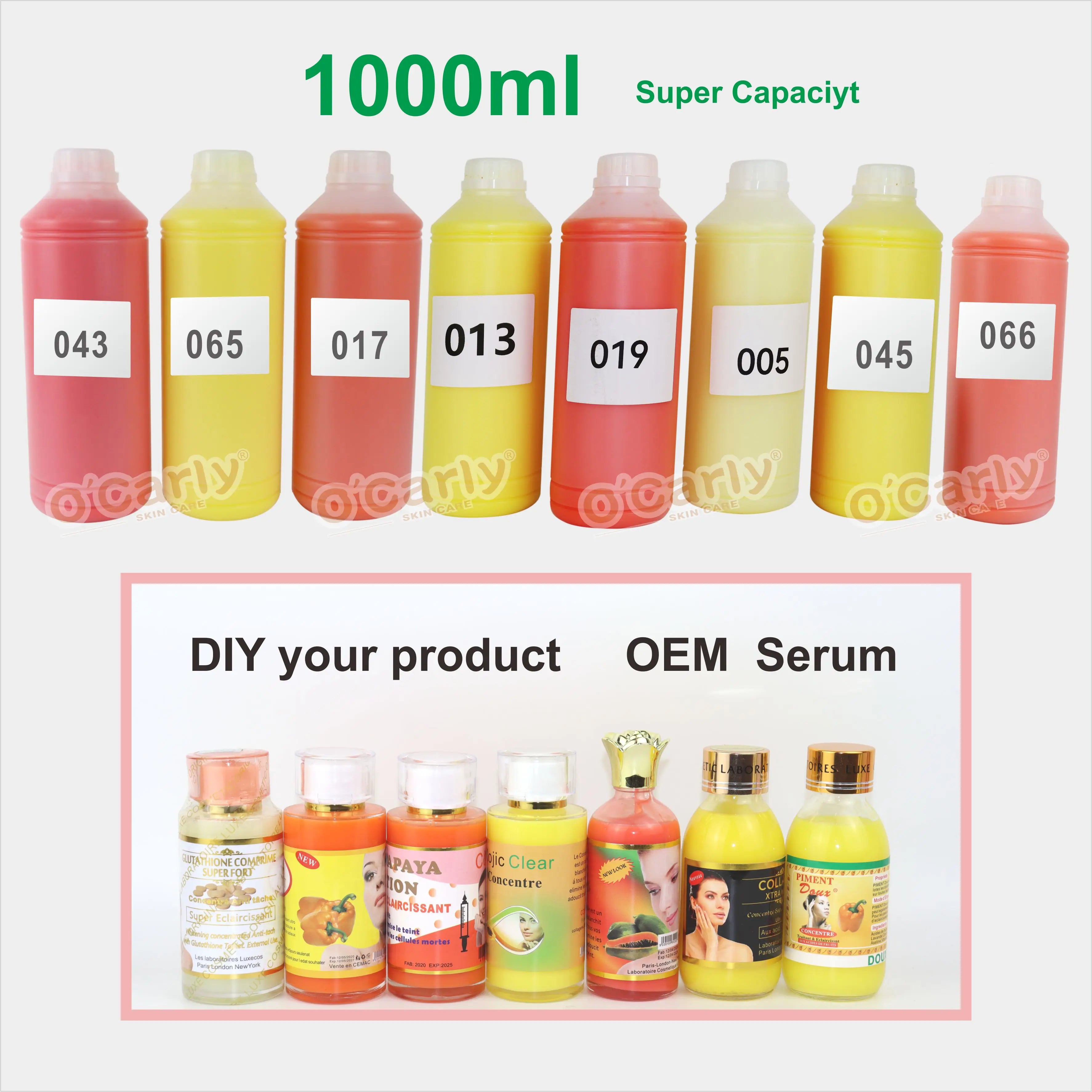 1 Litre Organic Kojic Acid and Collagen Serum Glycerin-Based Face Whitening and Anti-Aging Pore Minimizer for Dark Skin
