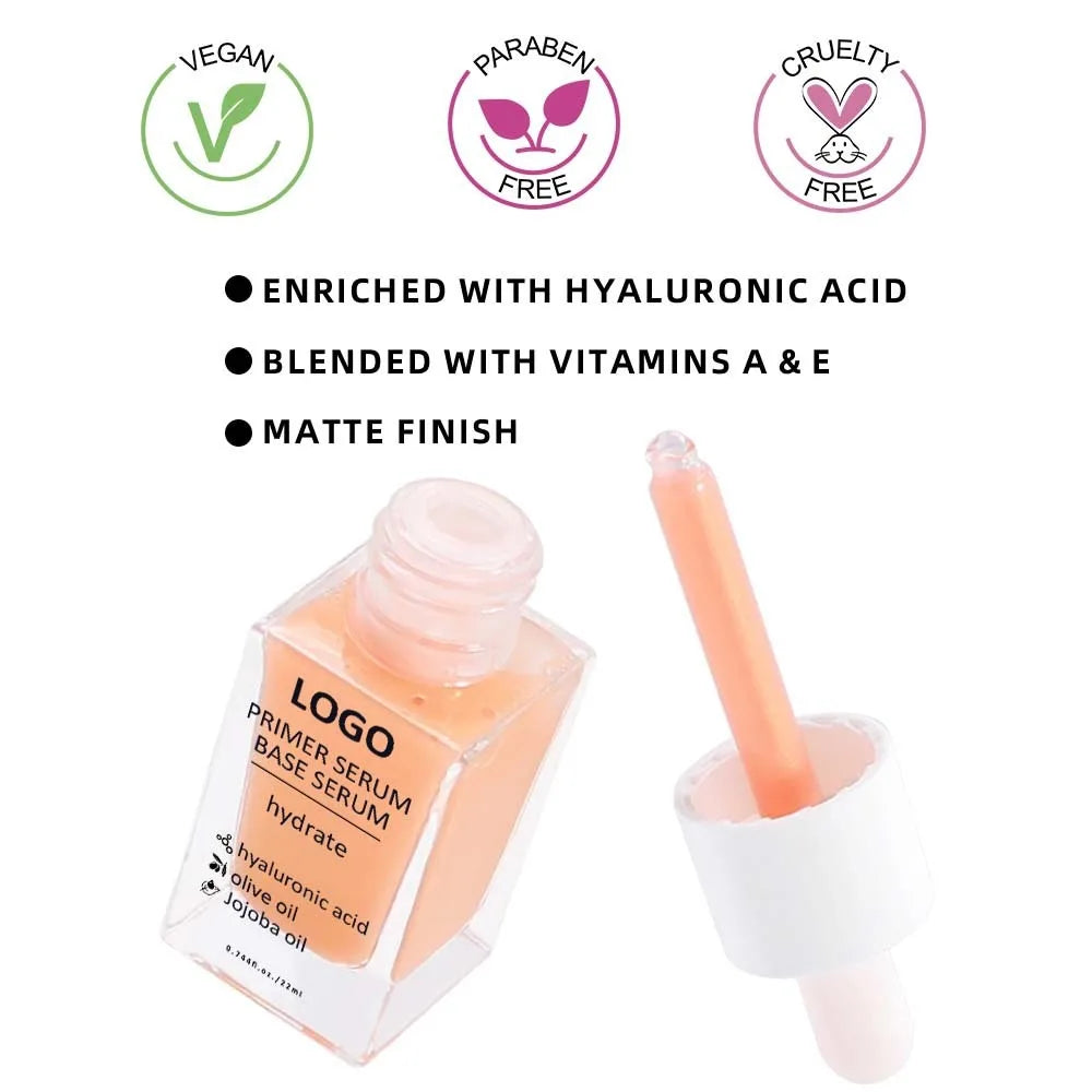 Custom Private Label Mineral Liquid Primer Serum for All Skin Types-Mattify Pore Minimizer & Hydrating Makeup Base 20ml