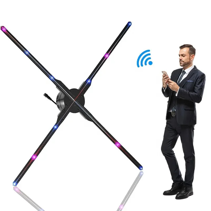 42 45 50 56 62 65cm 3D Hologram Sync LED Fan Stand Indoor Advertising Equipment Projector Display Ads OEM Proyector Player Stand