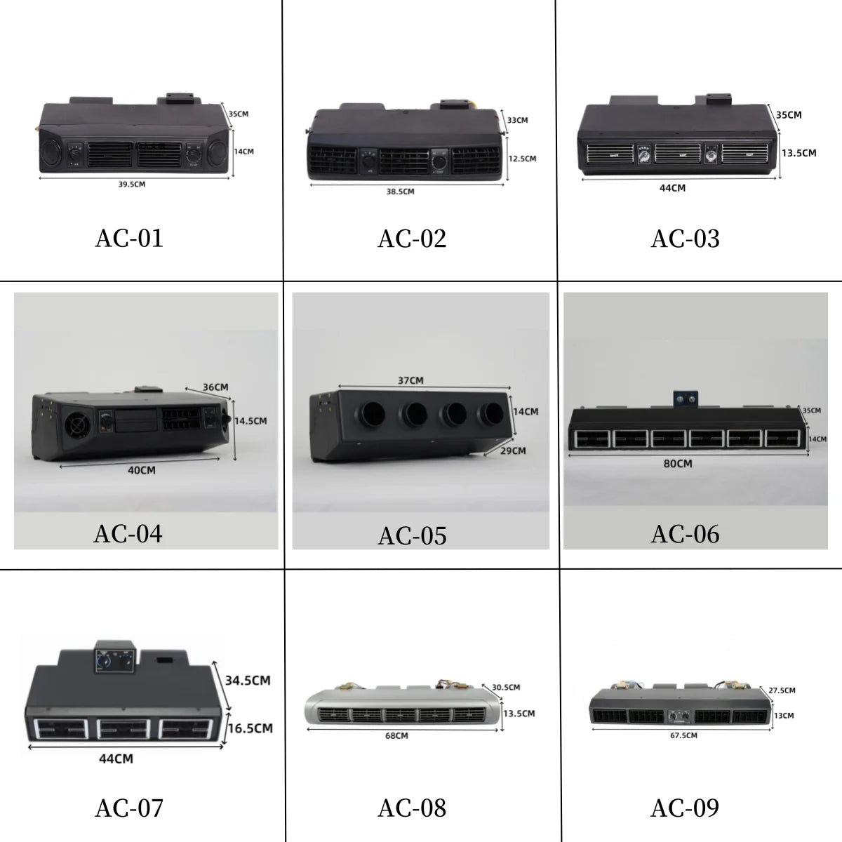 Car air Conditioning Split air Conditioners for Van Tractor Cab air Conditioning Unit Electric Ac for Truck Electric 12v/24v