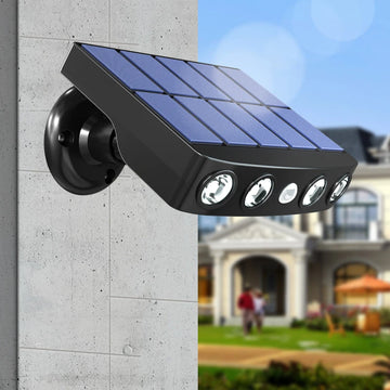 Outdoor IP65 Waterproof LED Solar Wall Lamp with Motion Sensor ABS Body Garden Landscape Path Lighting