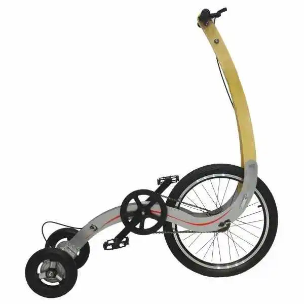 20 Inch Uniquely Designed Standing Bike Three-Wheeled Stand-Up Half Bike Creative Fitness Cycling Freestyle Bike