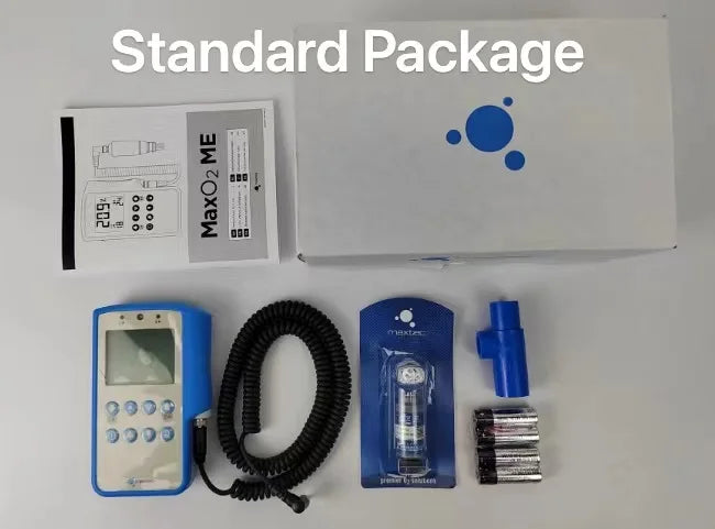 Oxygen Analyzer O2 Gas Detector with Smart Alarms Oxygen Monitor Electronic MAXTEC MaxO2 ME 5,000 Hours Battery Life 10ft Cable