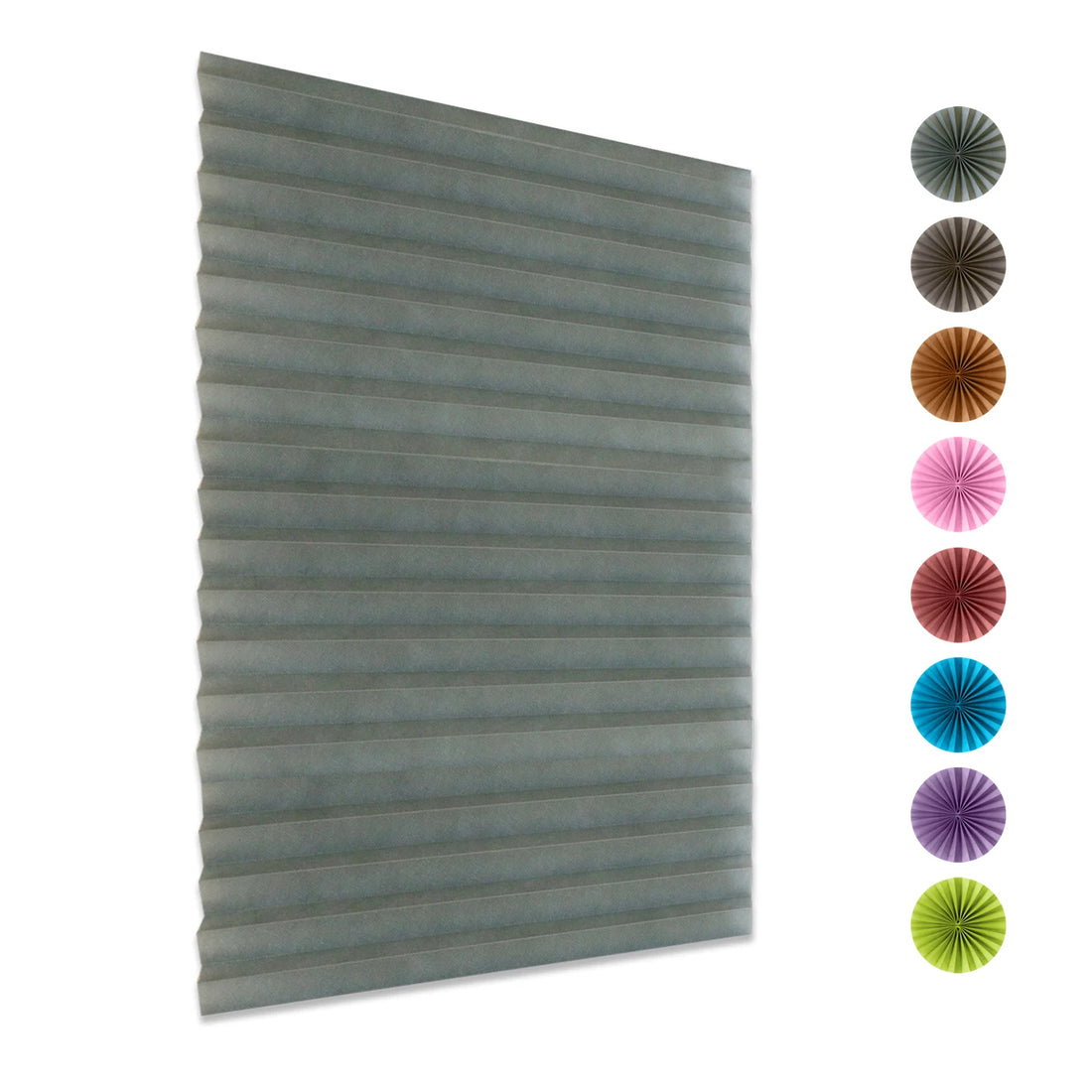 Easy to Install Light Filtering Pleated Paper Shades for Window Temporary and Portable Blinds with Clips Roman Zebra Curtain