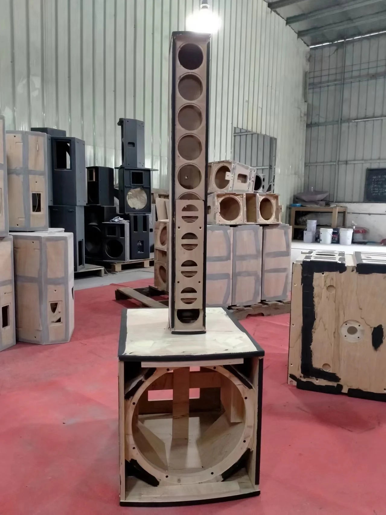 Professional Audio DJ Column Speaker Set System 15 Inch Active Subwoofer Column Speaker System DSP Amplifier