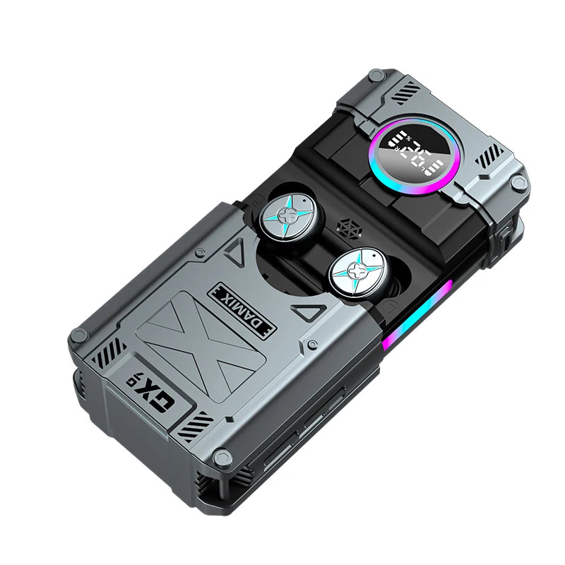 Ready to Ship Dx-07Tws Wireless Earphones Headphones Mecha Style In-ear Headphones Earbuds Wireless Power Bank Gaming Headsets