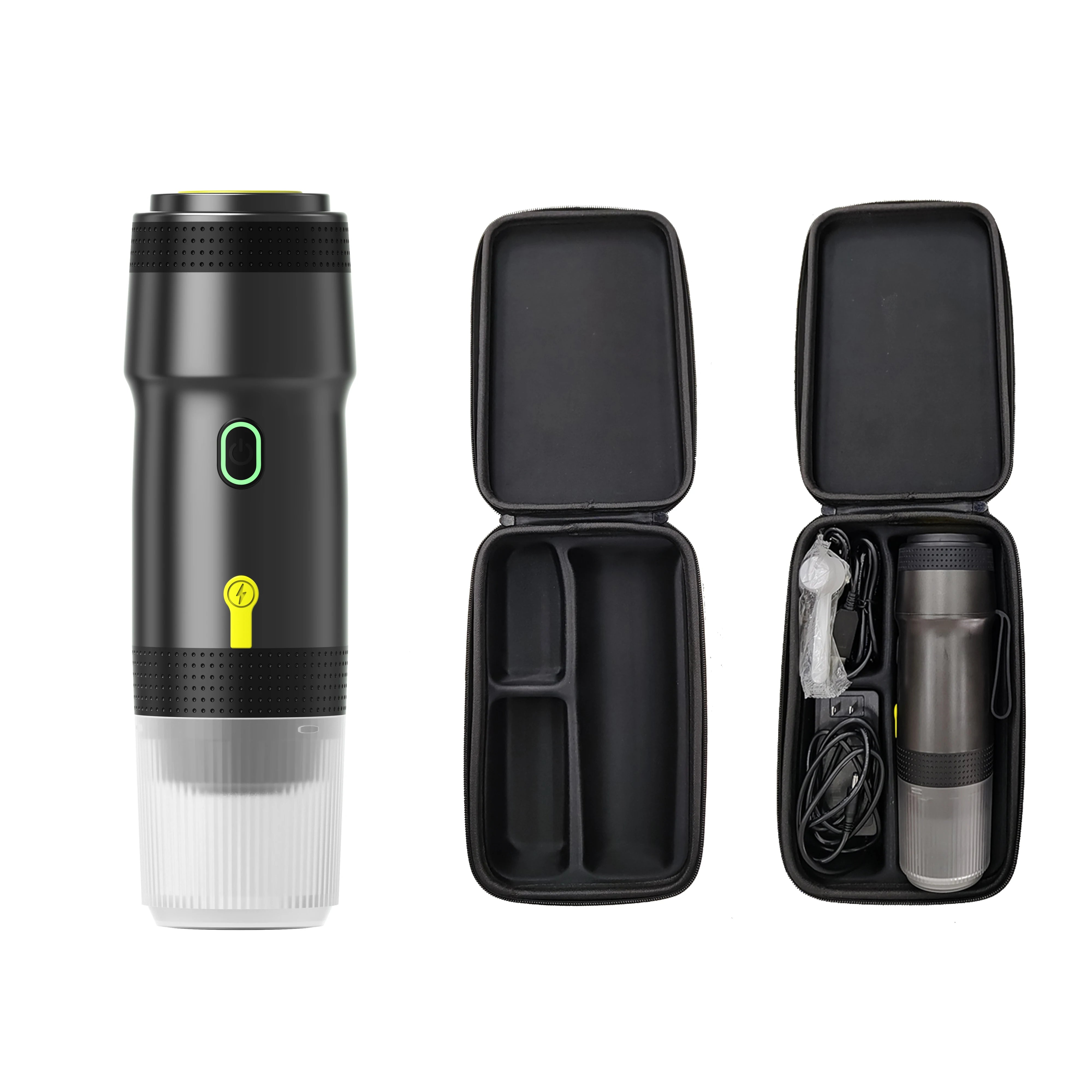 Self Heating Electric Battery Powered 20 Bar Portable USB-C Chargeable Capsule Mini Espresso Machine Travel-Friendly