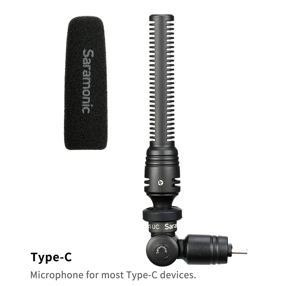 Saramonic SmartMic5 Mini Condenser Plug and Play Microphone for iPhone Android PC Computer DSLR Cameras Streaming YouTube Vlog