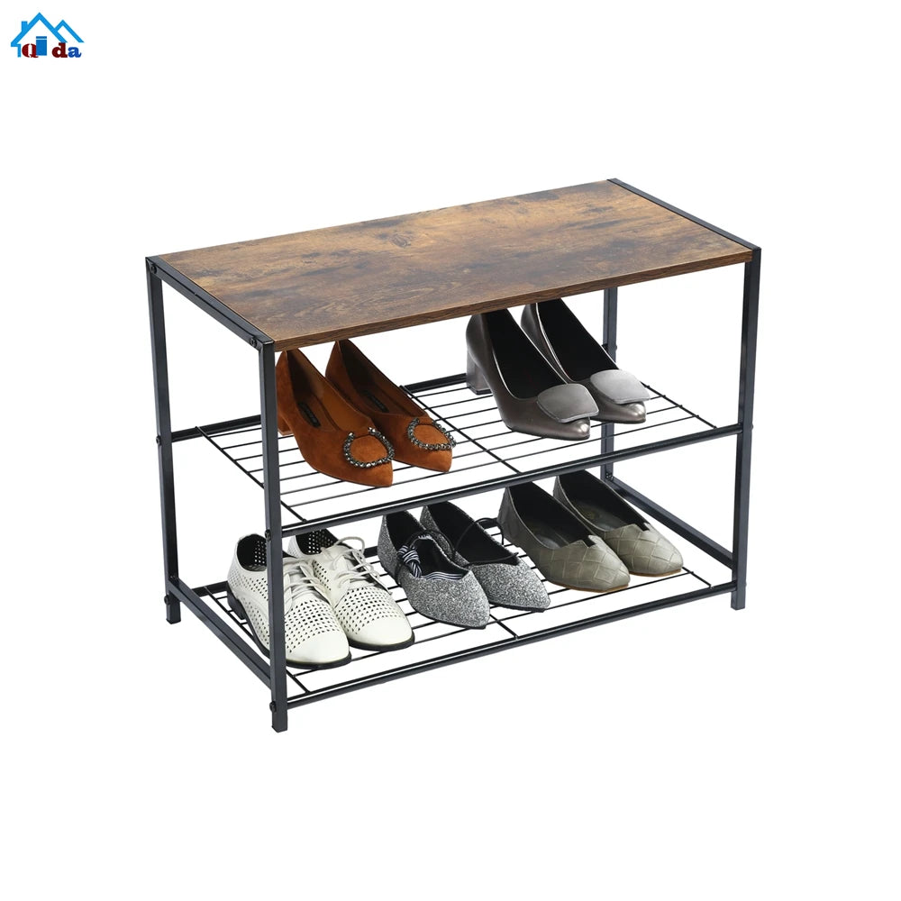 50 Pair Portable Fabric Shoe Rack Organizer Cabinet for Store Steel Double Layer Shoes Foldable Matel Shelf for Home Modern