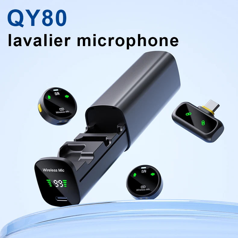 Wireless Omnidirectional Condenser Microphone Mini Collar Cravate Sans Fil for Smartphone TikTok Vlog Shooting Lavalier