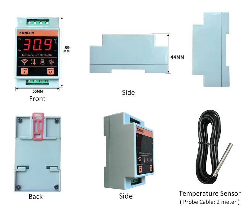 WIFI Tuya Temperature Sensor Heater Freezer Controller Digital Thermometer Monitor Alarm Remote Control Thermostat Smart Life