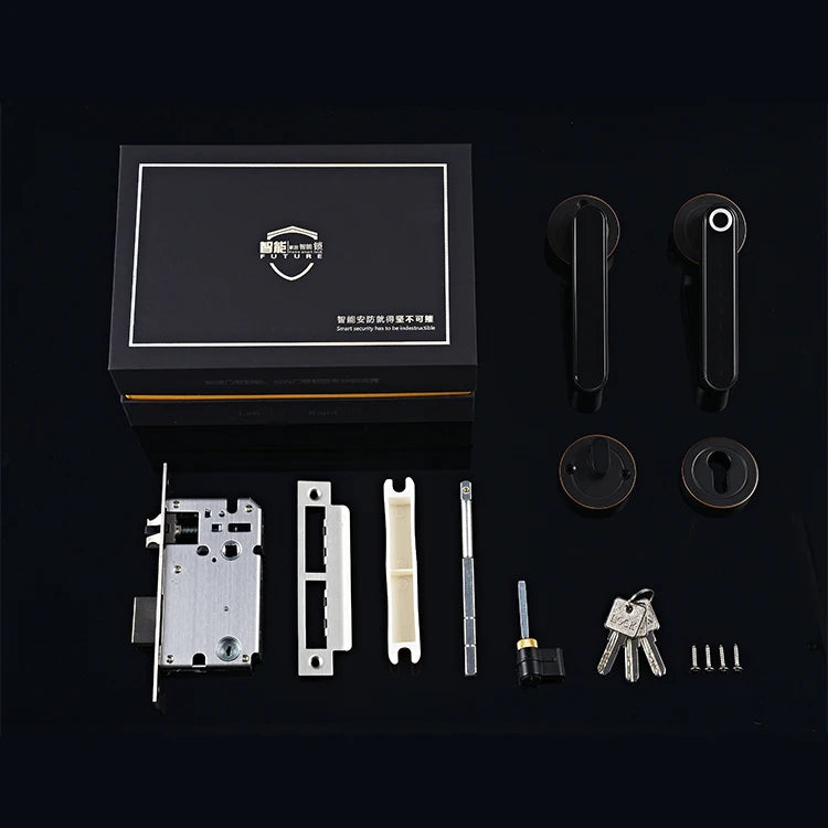 Fingerprint Electric Handle Lock IELOCK Smart Home Door Lock Biometric Fingerprint Lock for Wooden Door
