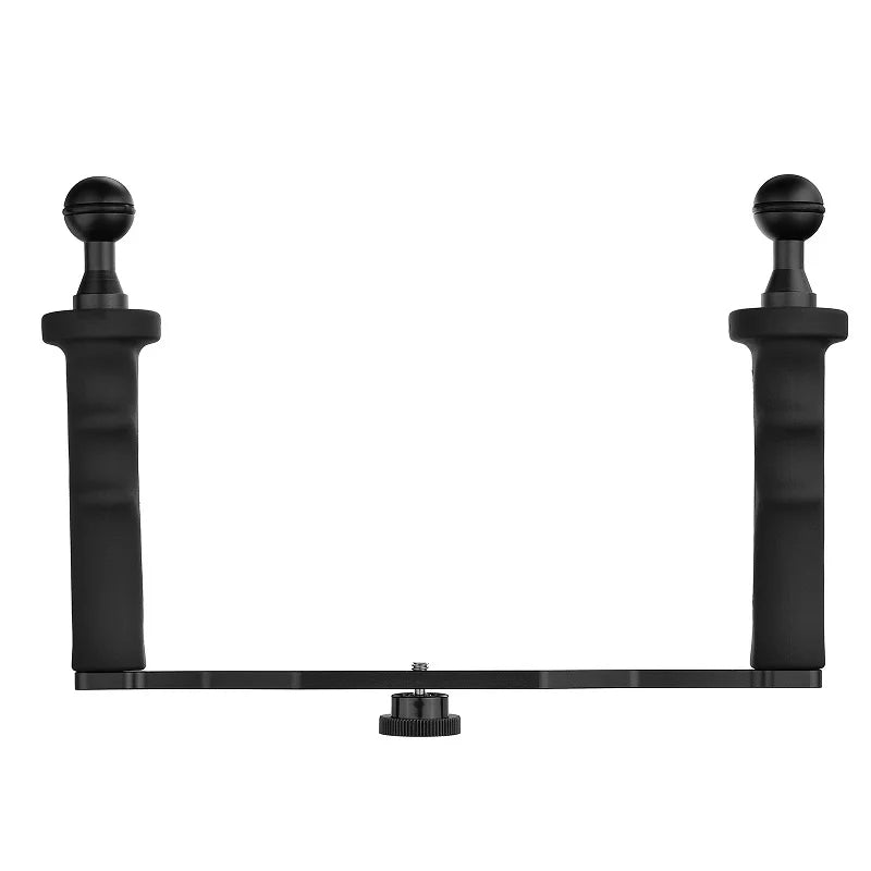SHOOT Dual Handheld Aluminum Alloy Stabilizer with Ball Head Mount and Diving Tray for Underwater Photography and Video Shooting