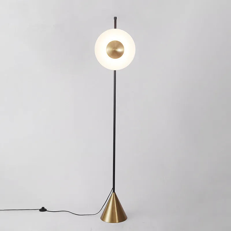 Nordic Minimalist Metal Floor Lamp H175cm Round Shade Living Room Bedroom Modern Luxury Hotel Industrial Chic Reading Lamp