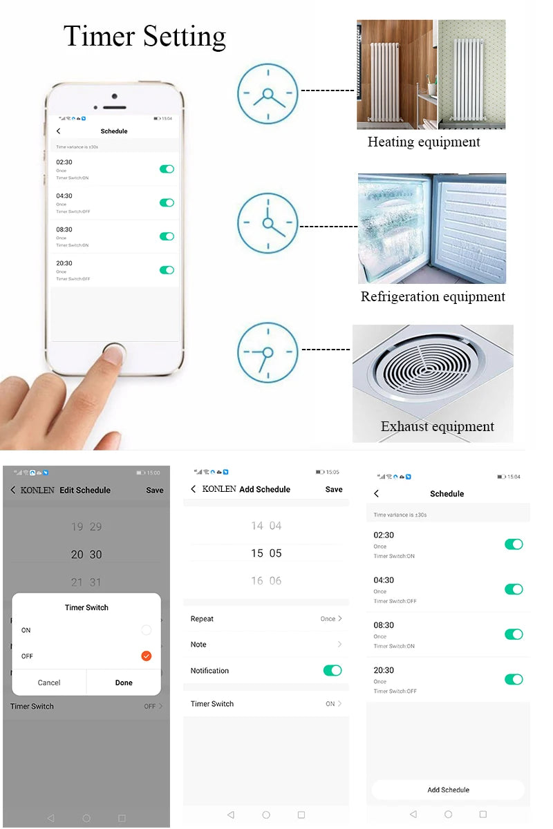 WIFI Tuya Temperature Sensor Heater Freezer Controller Digital Thermometer Monitor Alarm Remote Control Thermostat Smart Life