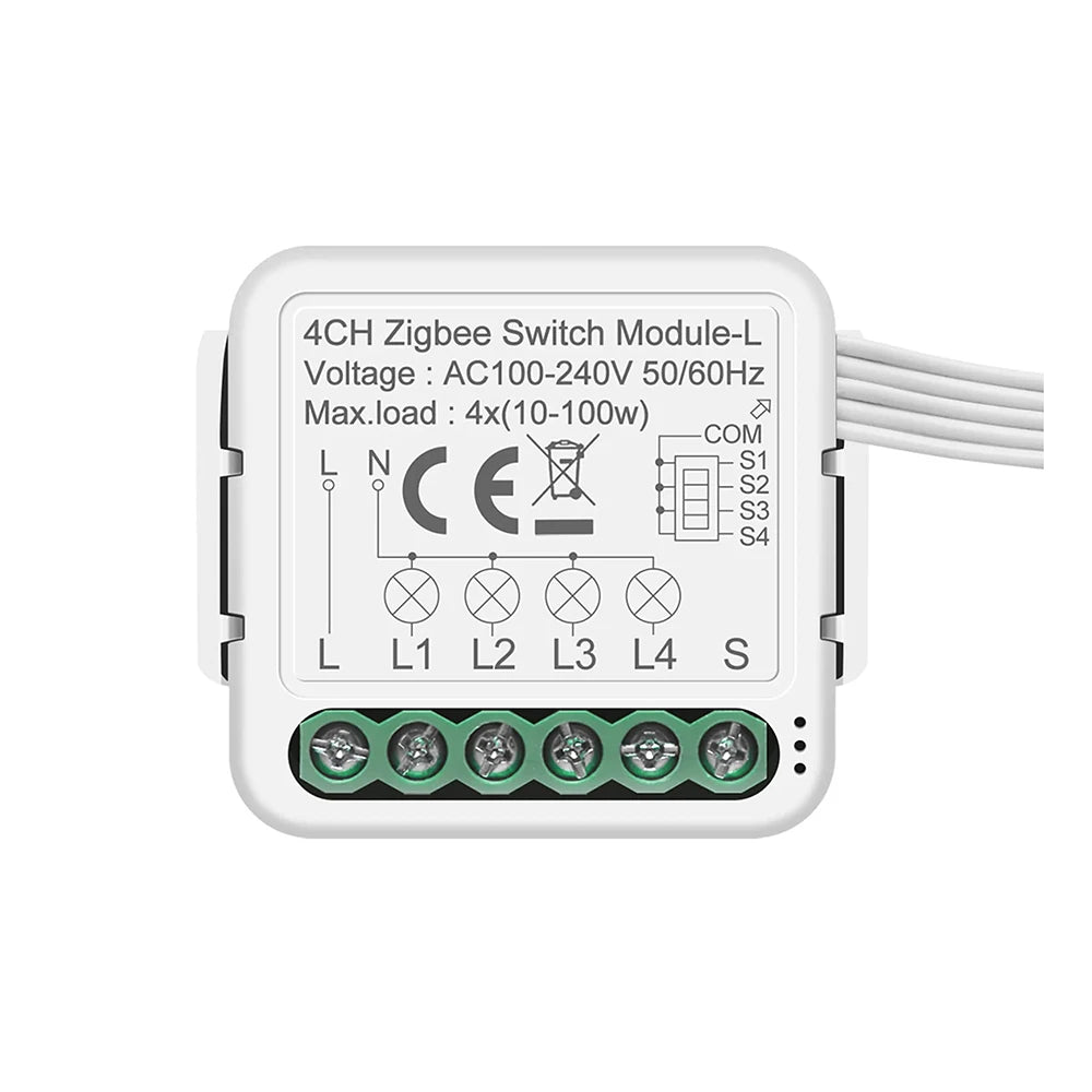 Smart Home Devices ODM OEM Wall Mount Tuya App Control Zigbee Switch Module Trigger Relay Without Neutral Line