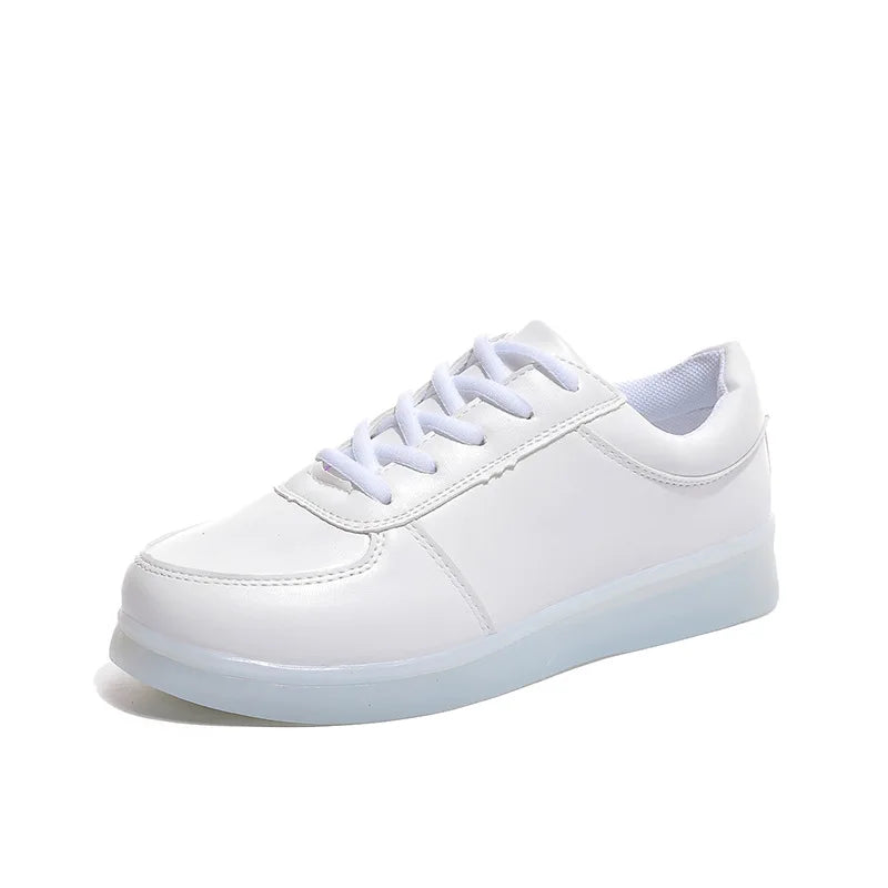 USB Charger Glowing LED Sneakers Breathable Lighted Height Increasing Boys Girls Brand Shoes for Women Luxury