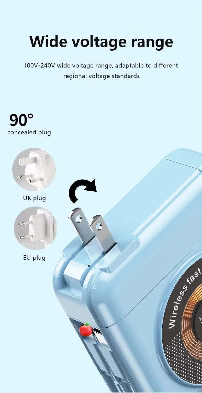 Popular Portable Wireless 2 in 1 Magnetic Wireless Charging Power Bank 10000mAh Power Banks