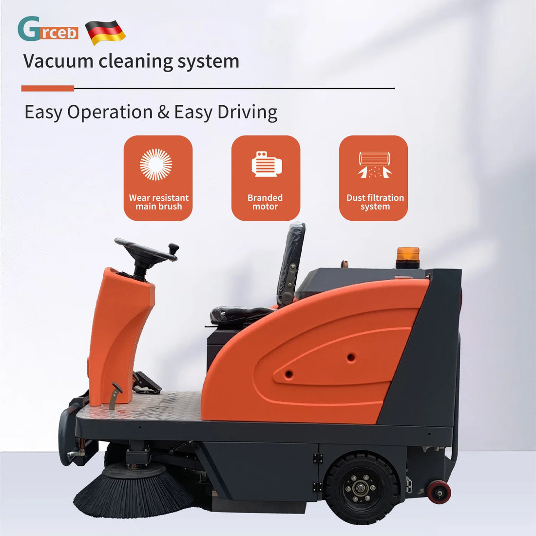 1450C Electric Street Vacuum Cleaners Floor Sweeper Leaf Metal Construction Printing Shops Metal Wheel Brush Pump Engine Gearbox