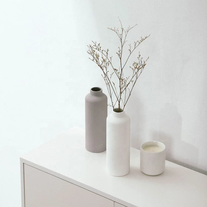 YBH Home Decor Striped Table Porcelain Vases High Demand Import Products Ceramic Vase Home Decor Vases Import From China