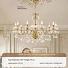 French Modern Retro Luxury Crystal Chandelier for High-End Villa Steel Ceiling Mounted for Living Dining Bedroom AC Zhongshan
