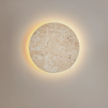 Natural Yellow Stone Led Sconce Nordic Wabi Sabi Home Travertine Decor Light Living Room Bedside Corridor Marble Wall Lamp