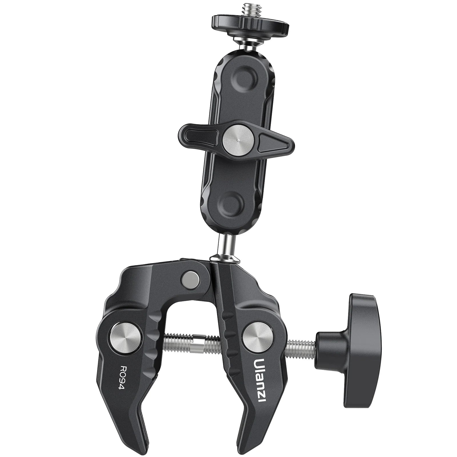 Ulanzi R094 Double Ball Head Magic Arm 1/4'' 3/8'' Aluminum Super Clamp Mounts 60mm for Camera Video LED Light Mic