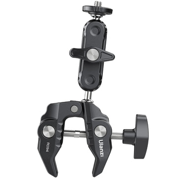 Ulanzi R094 Double Ball Head Magic Arm 1/4'' 3/8'' Aluminum Super Clamp Mounts 60mm for Camera Video LED Light Mic