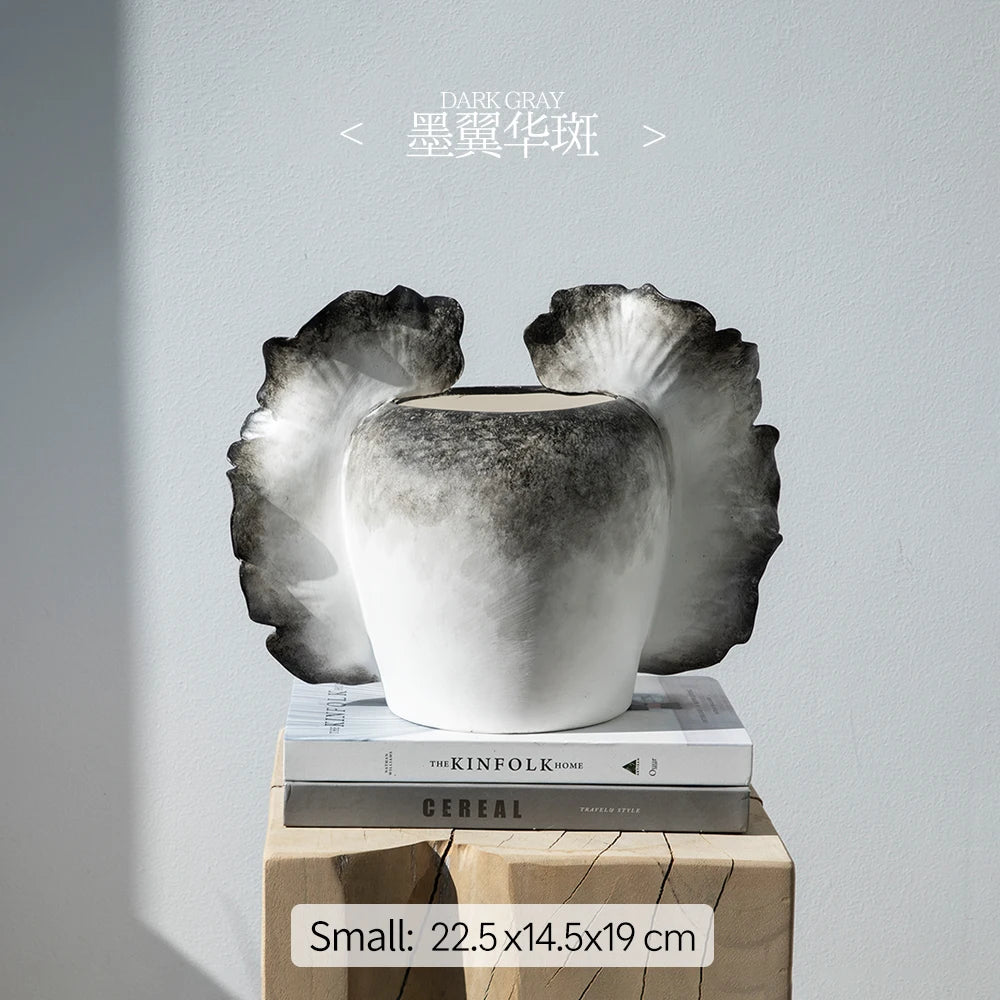 Merlin Living Hand Painting Flower Vase for Home Decor Butterfly Vase Ceramic Decoration Chaozhou Ceramic Factory Wholesale
